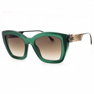 New! Etro ETRO0039/G/S 01EDHA Elegant Green Butterfly Sunglasses, Authentic